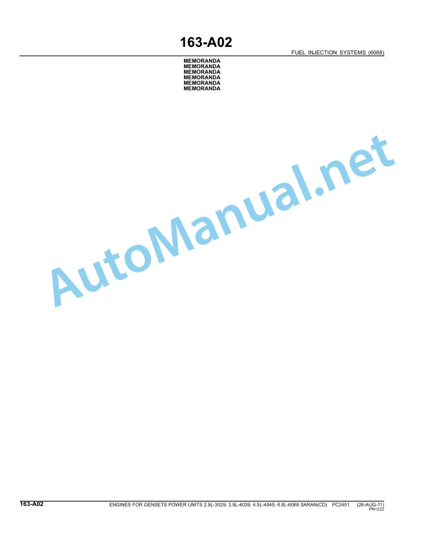 Alternative view of John Deere Engines for Gensets Power Units Parts Catalog PC2451 201108