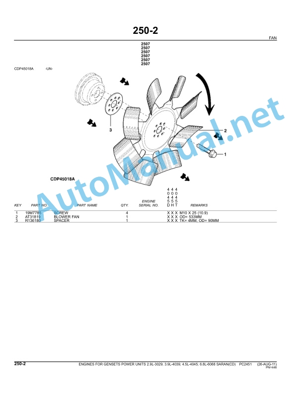 John Deere Engines for Gensets Power Units Parts Catalog PC2451 201108 3 John Deere Engines for Gensets Power Units Parts Catalog PC2451 201108 - Image 3