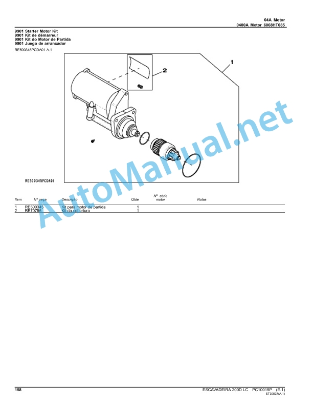 John Deere ESCAVADEIRA 200D LC Parts Catalog PC10015P Jan-12 Portuguese 2 John Deere ESCAVADEIRA 200D LC Parts Catalog PC10015P Jan-12 Portuguese - Image 2