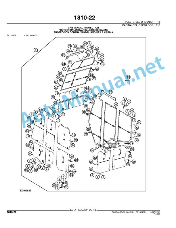 John Deere Excavator 200DLC Parts Catalog PC100155 Feb-08 Spanish 3 John Deere Excavator 200DLC Parts Catalog PC100155 Feb-08 Spanish - Image 3