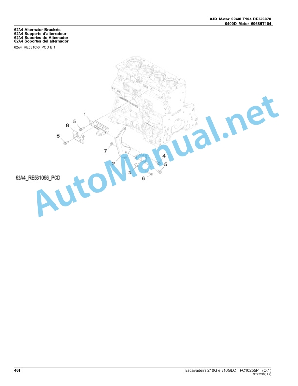 John Deere Excavator 210G and 210GLC Parts Catalog PC10255P Dec-16 Portuguese 3 John Deere Excavator 210G and 210GLC Parts Catalog PC10255P Dec-16 Portuguese - Image 3