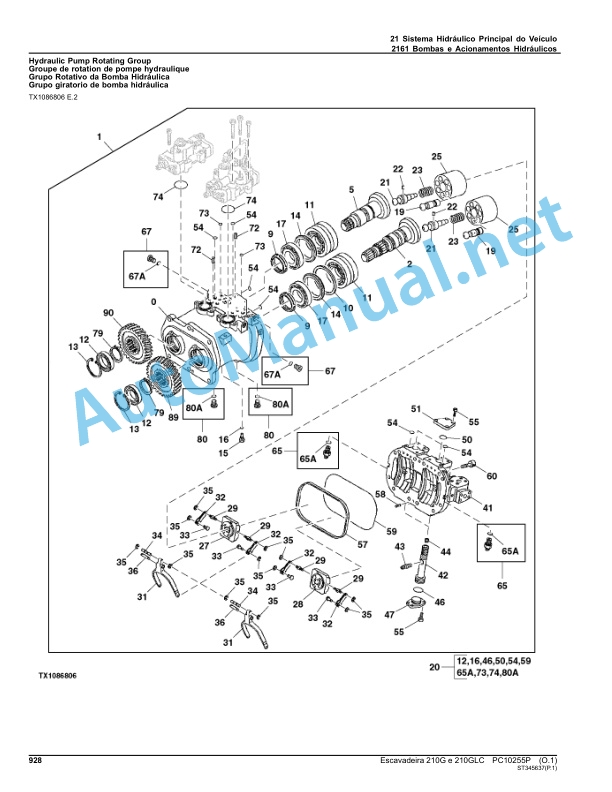 John Deere Excavator 210G and 210GLC Parts Catalog PC10255P Dec-16 Portuguese 5 John Deere Excavator 210G and 210GLC Parts Catalog PC10255P Dec-16 Portuguese - Image 5