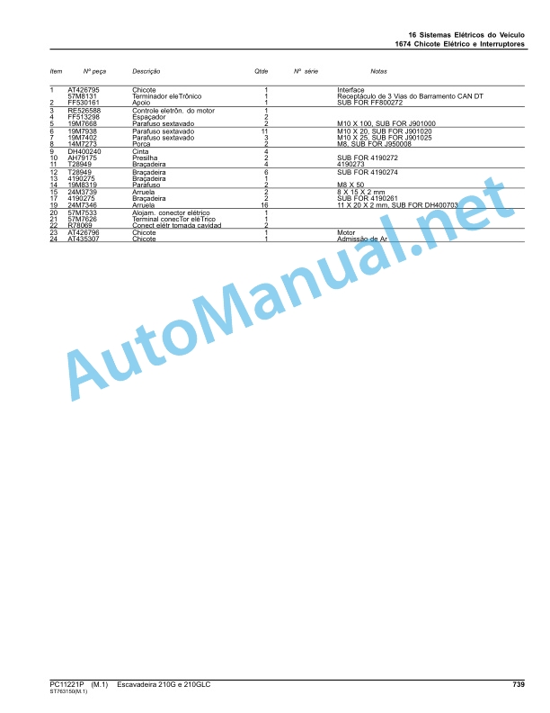 John Deere Excavator 210G and 210GLC Parts Catalog PC11221P May-18 Portuguese 4 John Deere Excavator 210G and 210GLC Parts Catalog PC11221P May-18 Portuguese-4