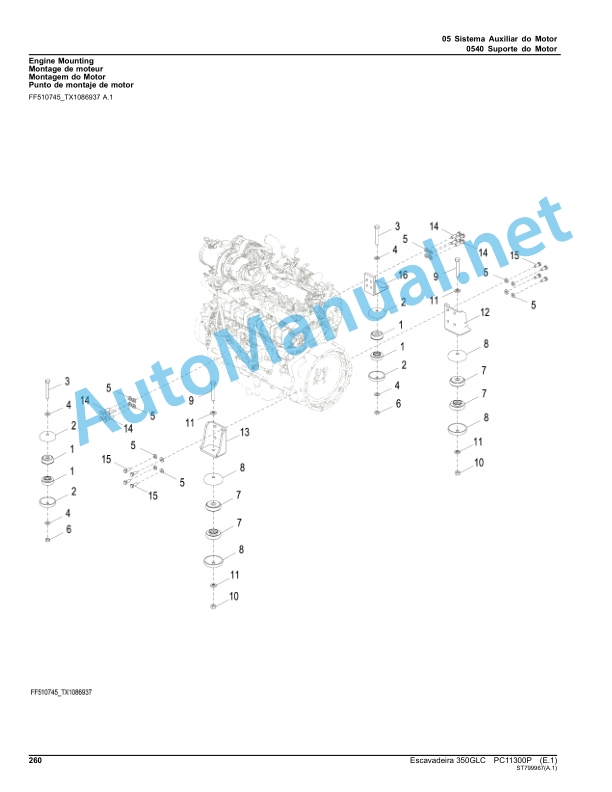 John Deere Excavator 350GLC Parts Catalog PC11300P 2016 Portuguese 3 John Deere Excavator 350GLC Parts Catalog PC11300P 2016 Portuguese - Image 3