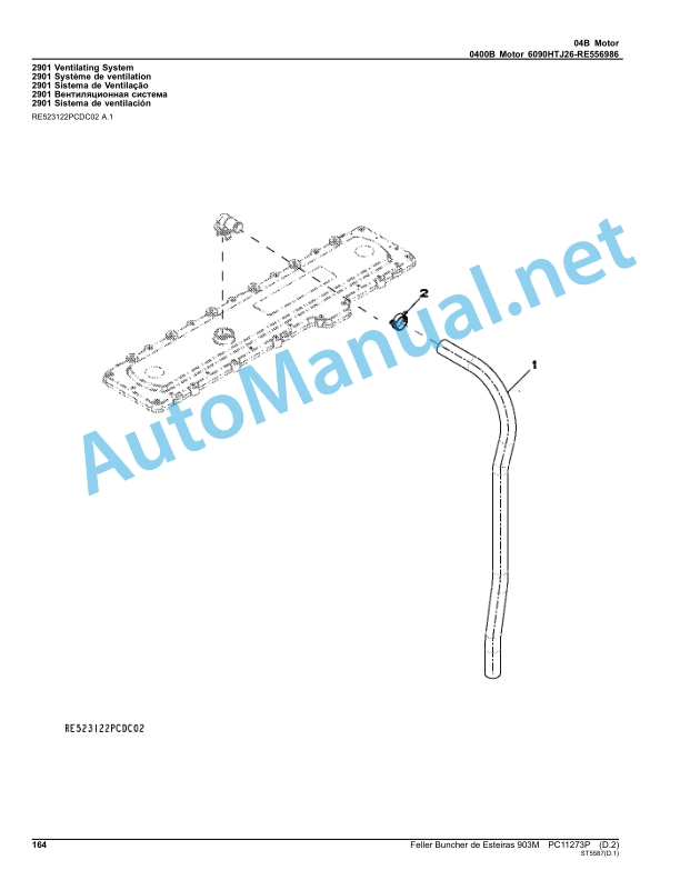 Alternative view of John Deere Feller Buncher de Esteiras 903M Parts Catalog PC11273P Portuguese