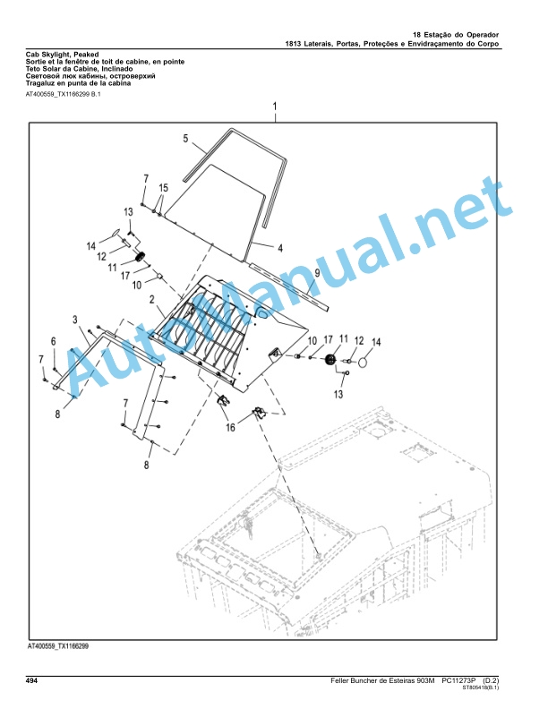 John Deere Feller Buncher de Esteiras 903M Parts Catalog PC11273P Portuguese 4 John Deere Feller Buncher de Esteiras 903M Parts Catalog PC11273P Portuguese - Image 4