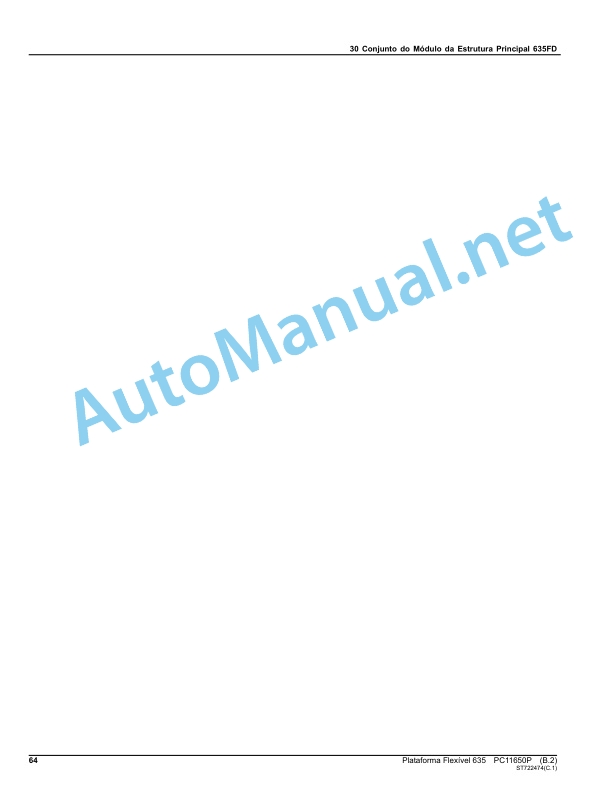 John Deere Flexible Platform 635 Parts Catalog PC11650P December 2013 Portuguese 3 John Deere Flexible Platform 635 Parts Catalog PC11650P December 2013 Portuguese - Image 3