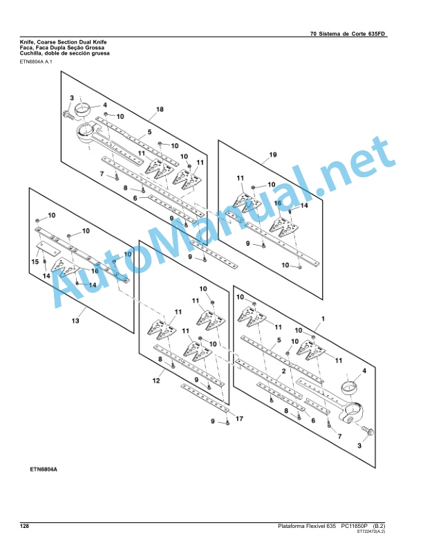 John Deere Flexible Platform 635 Parts Catalog PC11650P December 2013 Portuguese 5 John Deere Flexible Platform 635 Parts Catalog PC11650P December 2013 Portuguese - Image 5