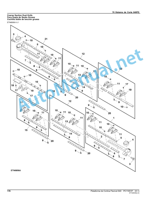 John Deere Flexivel Curtain Platform 640 Parts Catalog PC11651P fev-16 Portuguese 5 John Deere Flexivel Curtain Platform 640 Parts Catalog PC11651P fev-16 Portuguese - Image 5