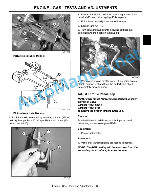 Alternative view of John Deere Gator Utility Vehicles Turf Gator Technical Manual TM1686 November 2003