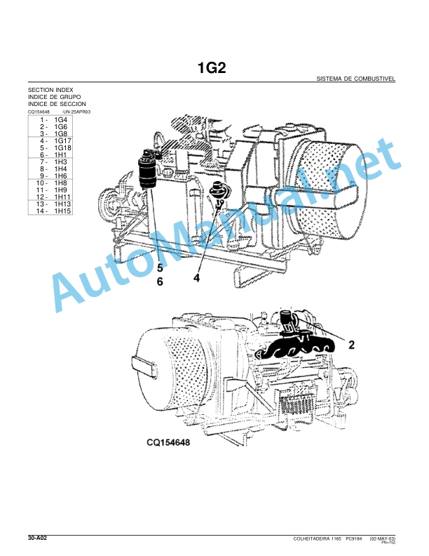 John Deere Harvester 1165 Parts Catalog PC9184P 03ABR06 Portuguese 2 John Deere Harvester 1165 Parts Catalog PC9184P 03ABR06 Portuguese - Image 2