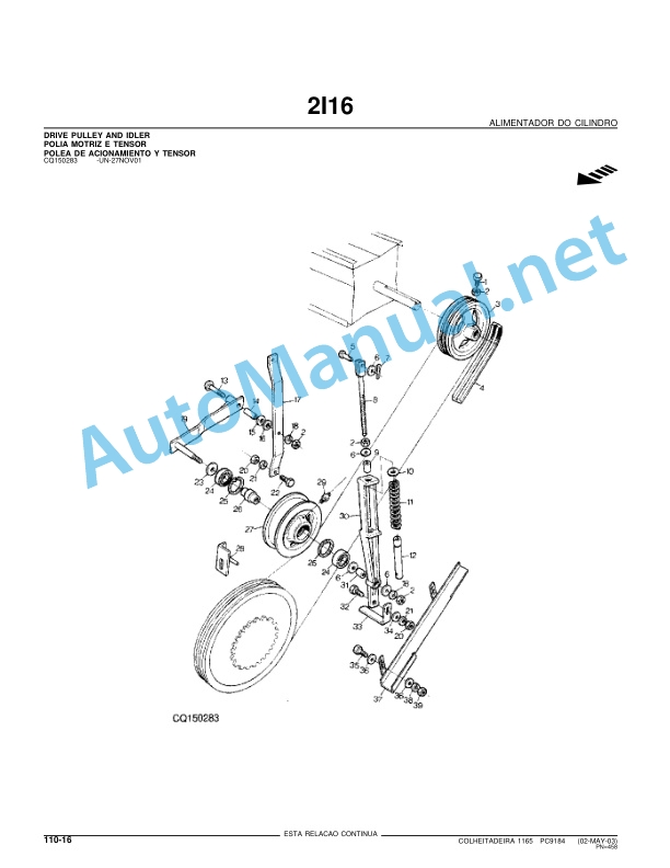 John Deere Harvester 1165 Parts Catalog PC9184P 03ABR06 Portuguese 4 John Deere Harvester 1165 Parts Catalog PC9184P 03ABR06 Portuguese - Image 4