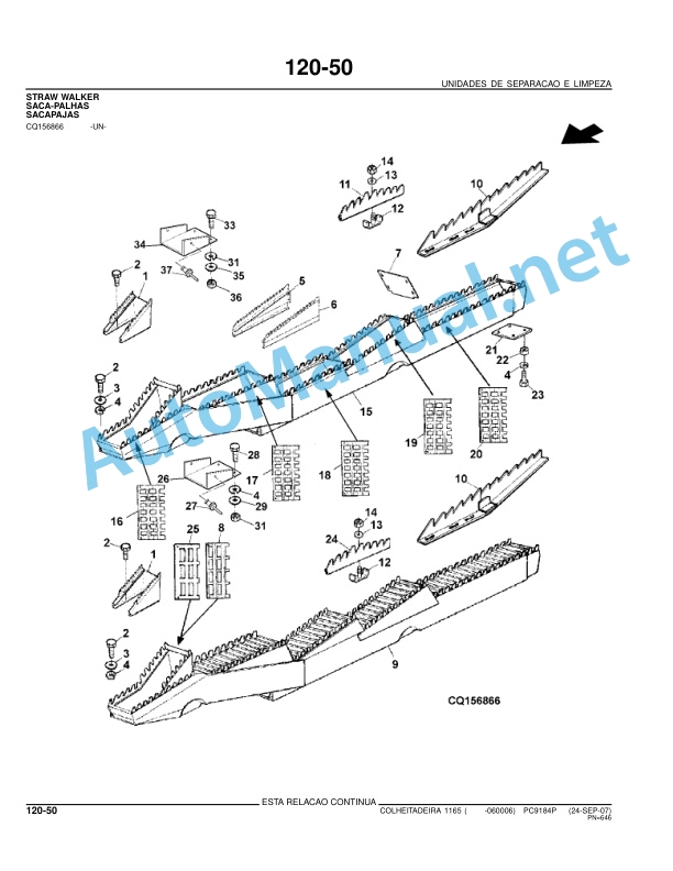 John Deere Harvester 1165 Parts Catalog PC9184P 24-Sep-07 Portuguese 5 John Deere Harvester 1165 Parts Catalog PC9184P 24-Sep-07 Portuguese - Image 5