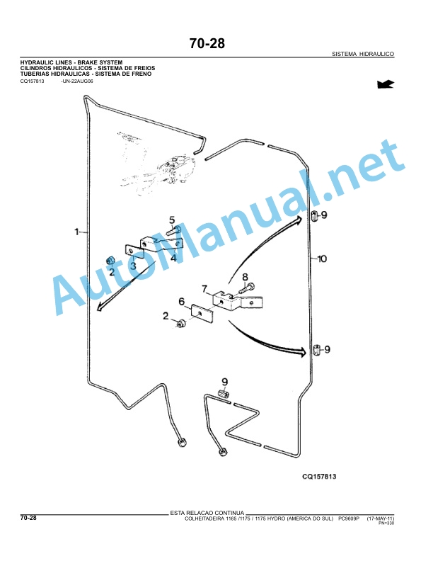 John Deere HARVESTERS 1165, 1175 AND 1175HYDRO Parts Catalog PC6909P 03-JUN-11 Portuguese 3 John Deere HARVESTERS 1165, 1175 AND 1175HYDRO Parts Catalog PC6909P 03-JUN-11 Portuguese - Image 3