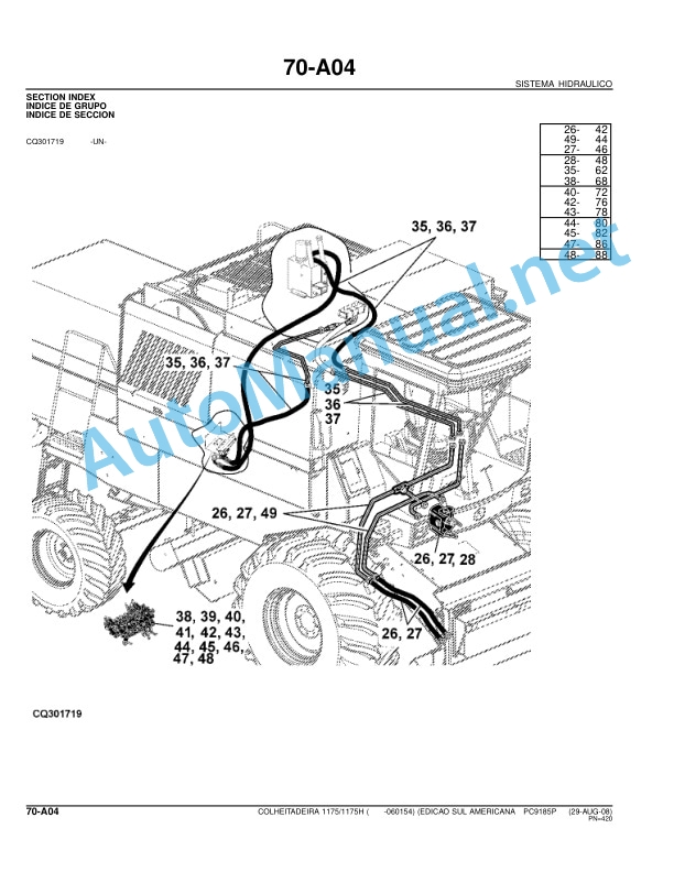 John Deere Harvesters 1175 and 1175H Parts Catalog PC9185P 29-AUG-08 Portuguese 3 John Deere Harvesters 1175 and 1175H Parts Catalog PC9185P 29-AUG-08 Portuguese - Image 3