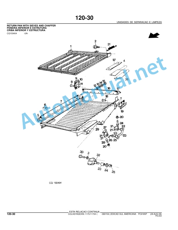 John Deere Harvesters 1175 and 1175H Parts Catalog PC9185P 29-AUG-08 Portuguese 5 John Deere Harvesters 1175 and 1175H Parts Catalog PC9185P 29-AUG-08 Portuguese - Image 5