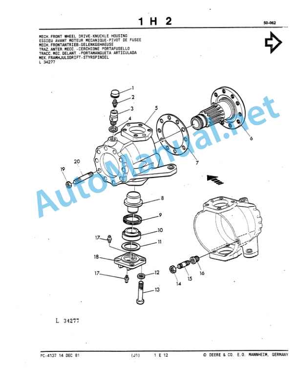 John Deere JD410 Backhoe Loader Parts Catalog PC4137 3 John Deere JD410 Backhoe Loader Parts Catalog PC4137 - Image 3
