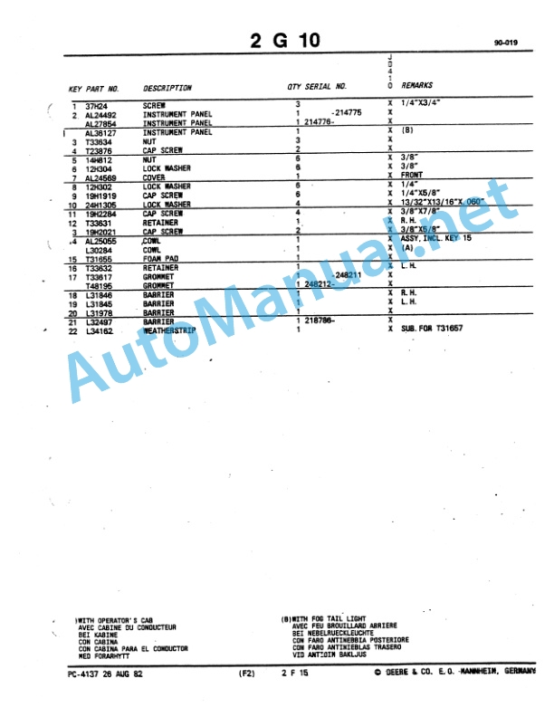 John Deere JD410 Backhoe Loader Parts Catalog PC4137 5 John Deere JD410 Backhoe Loader Parts Catalog PC4137 - Image 5