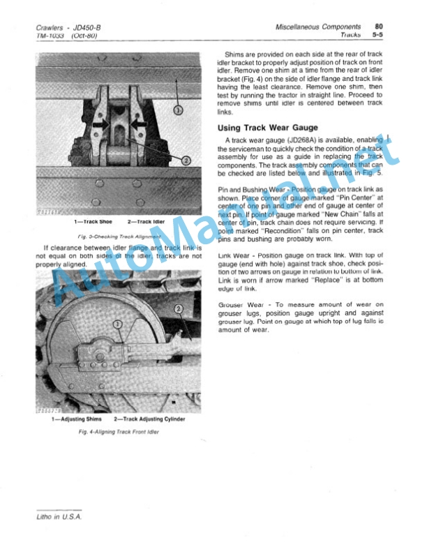 John Deere JD450B Crawler Tractor Technical Manual TM1033 01MAY87 5 John Deere JD450B Crawler Tractor Technical Manual TM1033 01MAY87 - Image 5