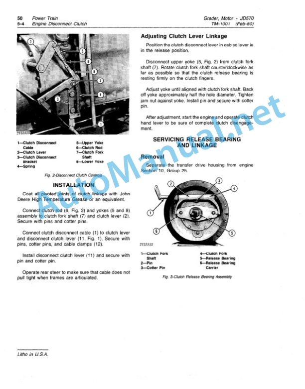 John Deere JD570 and JD570A Motor Grader TECHNICAL MANUAL TM-1001 Dec-87 3 John Deere JD570 and JD570A Motor Grader TECHNICAL MANUAL TM-1001 Dec-87 - Image 3