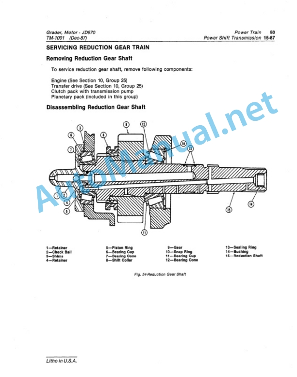 John Deere JD570 and JD570A Motor Grader TECHNICAL MANUAL TM-1001 Dec-87 4 John Deere JD570 and JD570A Motor Grader TECHNICAL MANUAL TM-1001 Dec-87 - Image 4