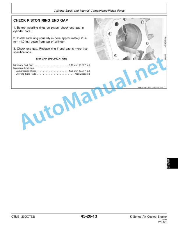 John Deere K Series Air-Cooled Engines Component Technical Manual CTM5 (200CT92) 5 John Deere K Series Air-Cooled Engines Component Technical Manual CTM5 (200CT92) - Image 5