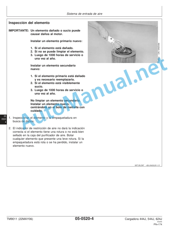 John Deere Loader 444J, 544J, 624J Technical Manual TM9011 22 May 2006 Spanish 3 John Deere Loader 444J, 544J, 624J Technical Manual TM9011 22 May 2006 Spanish - Image 3