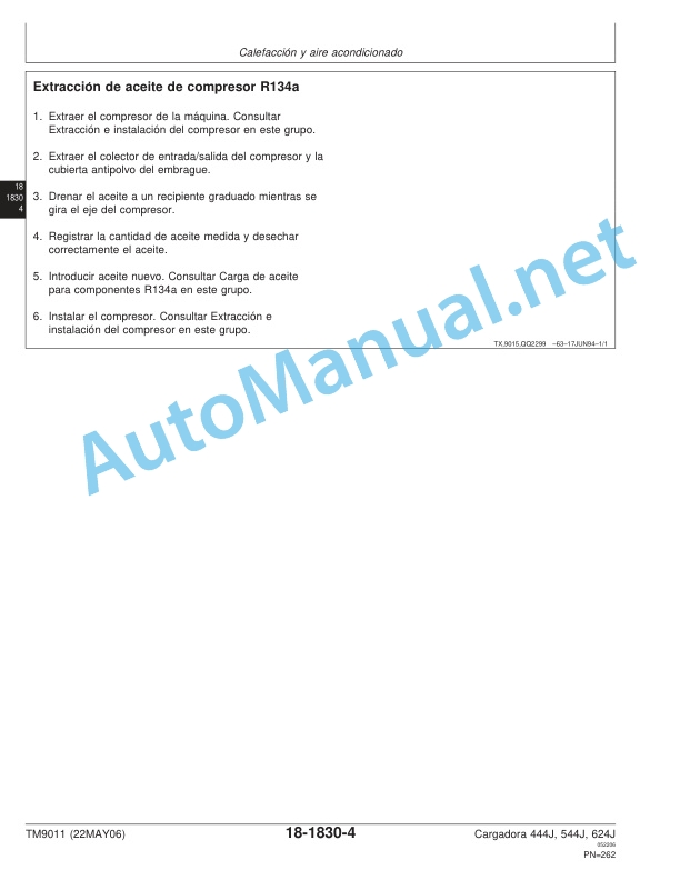 John Deere Loader 444J, 544J, 624J Technical Manual TM9011 22 May 2006 Spanish 4 John Deere Loader 444J, 544J, 624J Technical Manual TM9011 22 May 2006 Spanish - Image 4