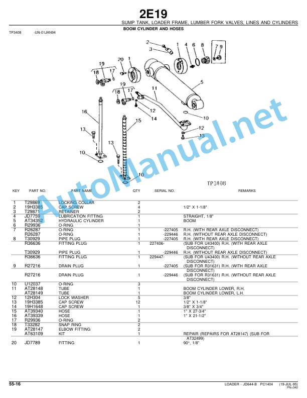 John Deere Loader JD644-B Parts Catalog PC1404 02-Jun-88 4 John Deere Loader JD644-B Parts Catalog PC1404 02-Jun-88 - Image 4