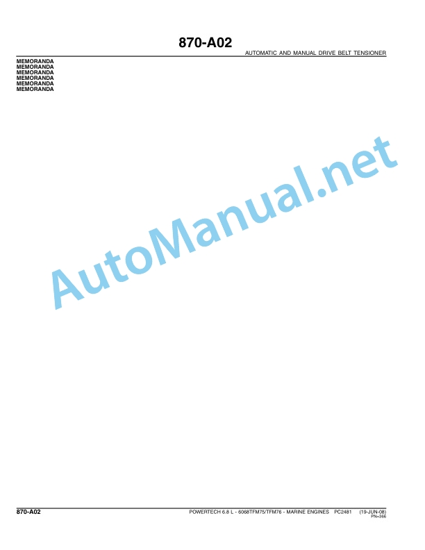John Deere Marine Engines 6068TFM75-6068TFM76 Parts Catalog PC2481 Jun-08 5 John Deere Marine Engines 6068TFM75-6068TFM76 Parts Catalog PC2481 Jun-08 - Image 5