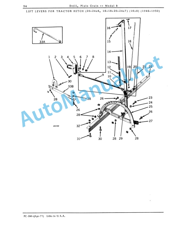 John Deere Model B Plain Grain Drill Parts Catalog PC246 3 John Deere Model B Plain Grain Drill Parts Catalog PC246 - Image 3