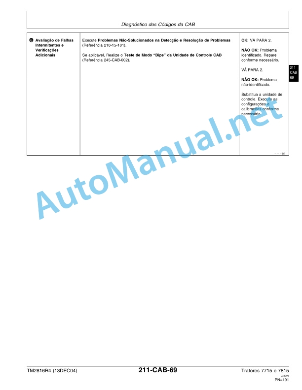 John Deere Operation and Test Tractors 7715 and 7815 Technical Manual TM2816R4 13DEC04 Portuguese 2 John Deere Operation and Test Tractors 7715 and 7815 Technical Manual TM2816R4 13DEC04 Portuguese-2