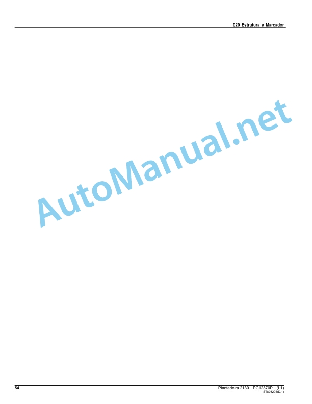 Alternative view of John Deere Plantadeira 2130 Parts Catalog PC12370P July 2015 Portuguese