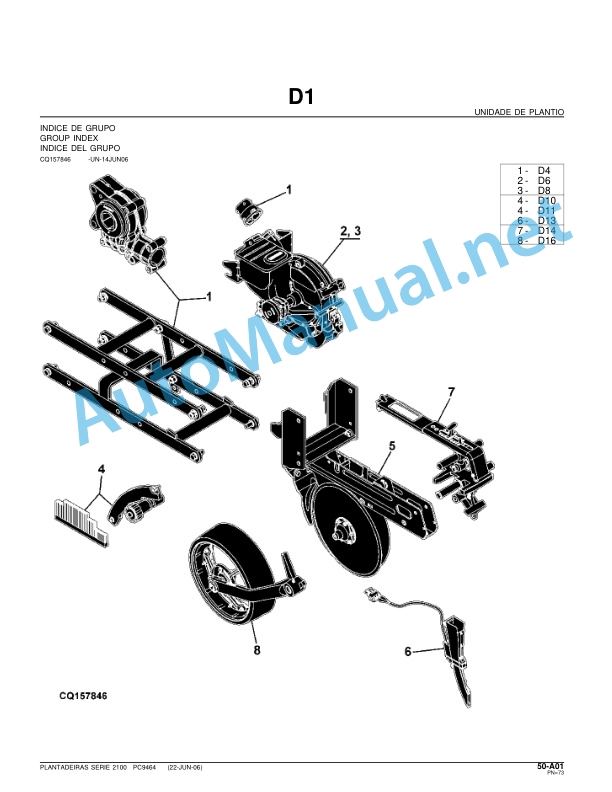 John Deere Plantadeiras 2100 VACUMETER e RadialMeter Parts Catalog PC9464P 23JUN06 Portuguese 3 John Deere Plantadeiras 2100 VACUMETER e RadialMeter Parts Catalog PC9464P 23JUN06 Portuguese - Image 3
