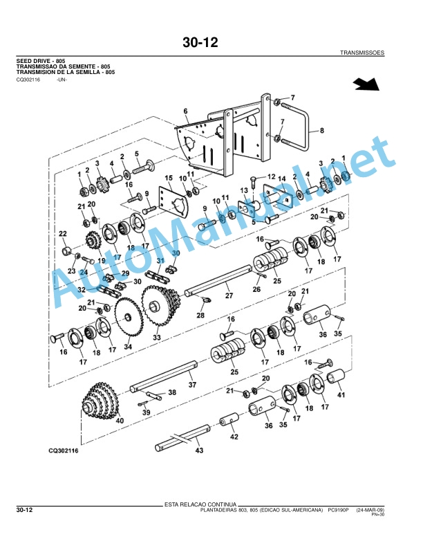 John Deere Plantadeiras 803 e 805 Parts Catalog PC9190P 24-MAR-09 Portuguese 3 John Deere Plantadeiras 803 e 805 Parts Catalog PC9190P 24-MAR-09 Portuguese - Image 3