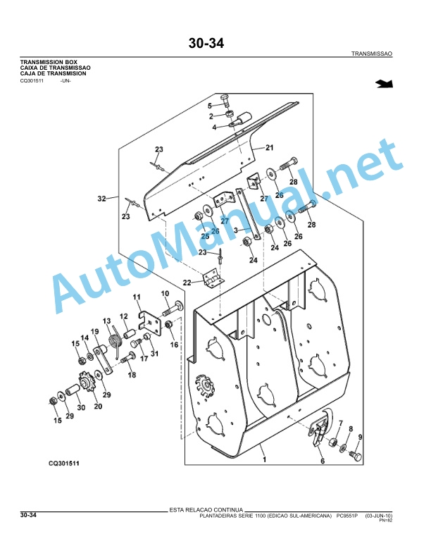 John Deere Plantadeiras serie 1100 Parts Catalog PC9551P 03-Jun-10 Portuguese 3 John Deere Plantadeiras serie 1100 Parts Catalog PC9551P 03-Jun-10 Portuguese - Image 3
