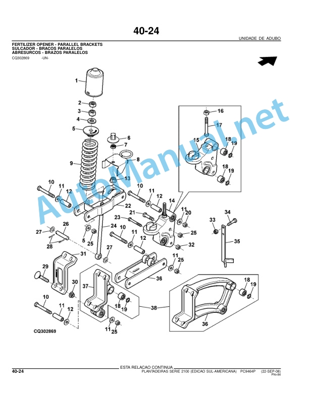 John Deere Plantadeiras Serie 2100 Vacumeter e Radialmeter Parts Catalog PC9464P 22-SET-08 Portuguese 3 John Deere Plantadeiras Serie 2100 Vacumeter e Radialmeter Parts Catalog PC9464P 22-SET-08 Portuguese - Image 3