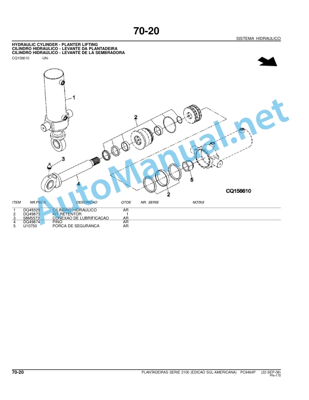 John Deere Plantadeiras Serie 2100 Vacumeter e Radialmeter Parts Catalog PC9464P 22-SET-08 Portuguese 5 John Deere Plantadeiras Serie 2100 Vacumeter e Radialmeter Parts Catalog PC9464P 22-SET-08 Portuguese - Image 5