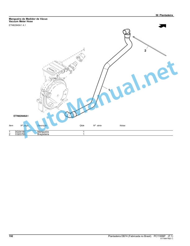 John Deere Planter DB74 (Made in Brazil) Parts Catalog PC11999P AUG-13 Portuguese 5 John Deere Planter DB74 (Made in Brazil) Parts Catalog PC11999P AUG-13 Portuguese - Image 5
