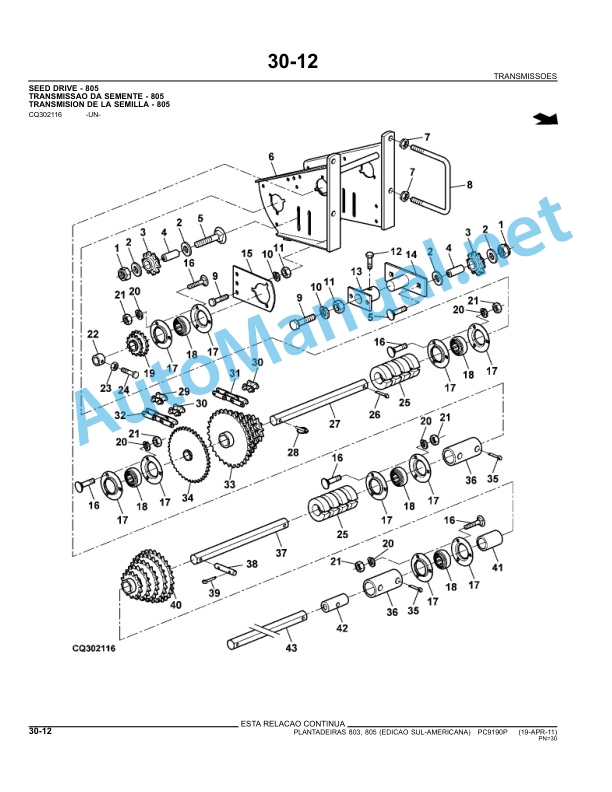 John Deere Planters 803 and 805 Parts Catalog PC9190P 19-Apr-11 Portuguese 3 John Deere Planters 803 and 805 Parts Catalog PC9190P 19-Apr-11 Portuguese - Image 3
