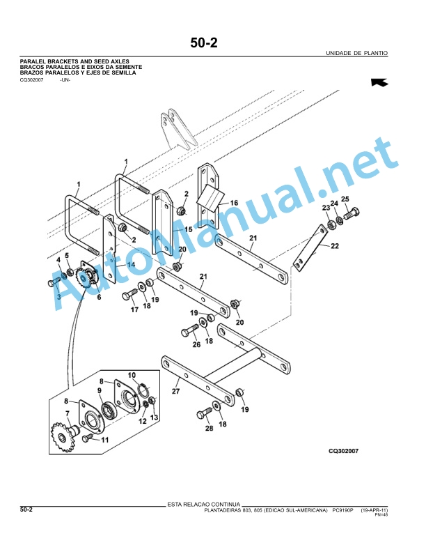 John Deere Planters 803 and 805 Parts Catalog PC9190P 19-Apr-11 Portuguese 4 John Deere Planters 803 and 805 Parts Catalog PC9190P 19-Apr-11 Portuguese - Image 4