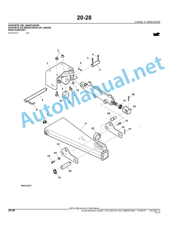 John Deere Planters series 1100 Parts Catalog PC9551P 19-APR-11 Portuguese 2 John Deere Planters series 1100 Parts Catalog PC9551P 19-APR-11 Portuguese - Image 2