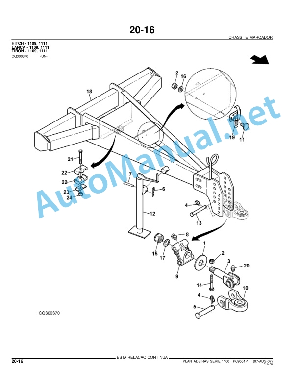 John Deere Planters series 1100 Parts Catalog PC9551P August 2007 Portuguese 2 John Deere Planters series 1100 Parts Catalog PC9551P August 2007 Portuguese - Image 2