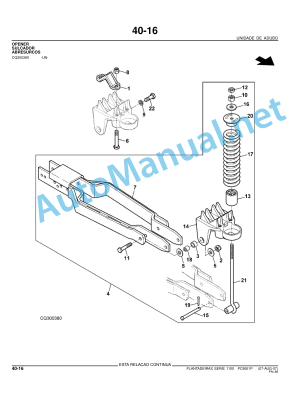 John Deere Planters series 1100 Parts Catalog PC9551P August 2007 Portuguese 4 John Deere Planters series 1100 Parts Catalog PC9551P August 2007 Portuguese - Image 4