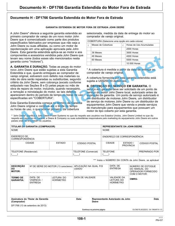 John Deere Power Systems SERVICE ADMINISTRATION Manual SAMOEM01 01APR15 Portuguese 4 John Deere Power Systems SERVICE ADMINISTRATION Manual SAMOEM01 01APR15 Portuguese - Image 4