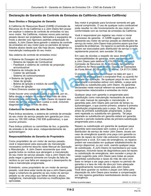 John Deere Power Systems SERVICE ADMINISTRATION Manual SAMOEM01 01APR15 Portuguese 5 John Deere Power Systems SERVICE ADMINISTRATION Manual SAMOEM01 01APR15 Portuguese - Image 5