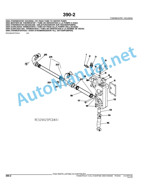 John Deere POWERTECH 13.5L 6135HF485 OEM ENGINE Parts Catalog PC9442 Apr-08 4 John Deere POWERTECH 13.5L 6135HF485 OEM ENGINE Parts Catalog PC9442 Apr-08 - Image 4