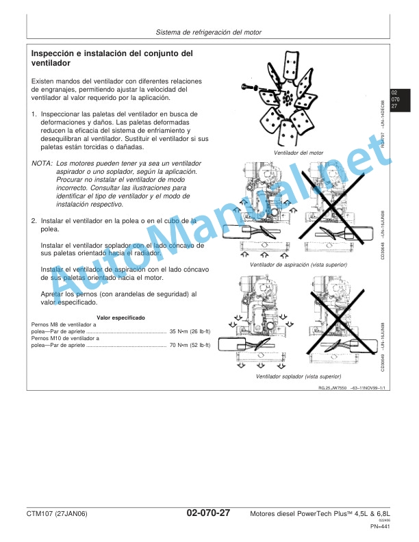 John Deere PowerTech 4.5L and 6.8L, PowerTech Plus 4.5L and 6.8L Motor base Component Technical Manual CTM107 27 Jan 06 Spanish 4 John Deere PowerTech 4.5L and 6.8L, PowerTech Plus 4.5L and 6.8L Motor base Component Technical Manual CTM107 27 Jan 06 Spanish - Image 4