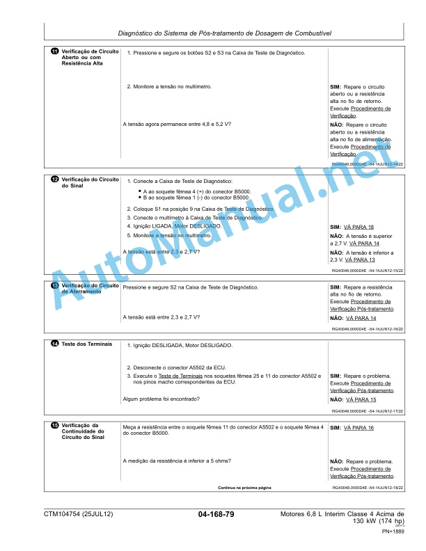 John Deere PowerTech 6068 Engines Above 130 kW (174 hp) Interim Tier 4 Stage III B Component Technical Manual CTM104754 25 July 2012 Portuguese 5 John Deere PowerTech 6068 Engines Above 130 kW (174 hp) Interim Tier 4 Stage III B Component Technical Manual CTM104754 25 July 2012 Portuguese-5