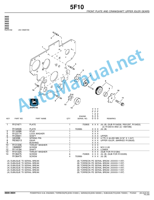 John Deere PowerTech 6.8 L 6068 OEM Diesel Engines and Accessories Parts Catalog PC2522 Feb-01 4 John Deere PowerTech 6.8 L 6068 OEM Diesel Engines and Accessories Parts Catalog PC2522 Feb-01 - Image 4